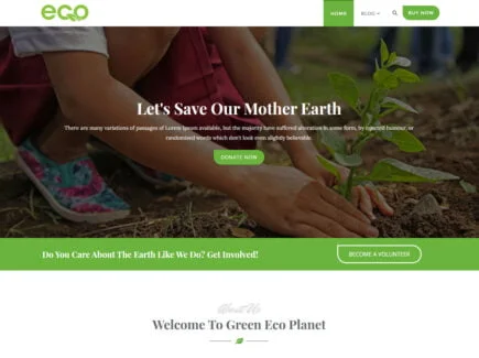 Best Free Nature WordPress Theme - Green Nature WordPress Theme