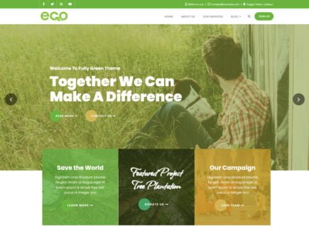 Best Free Green WordPress Theme - Fully Green