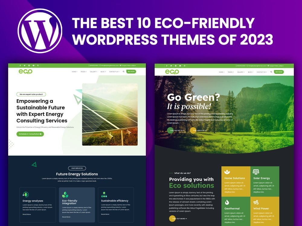 The Best 10 Eco-Friendly WordPress Themes of 2023