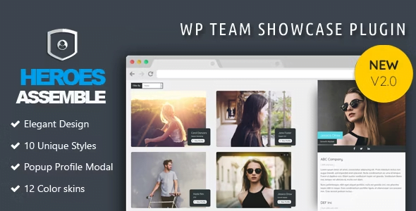 6. Heroes Assemble – Team Showcase WordPress Plugin
